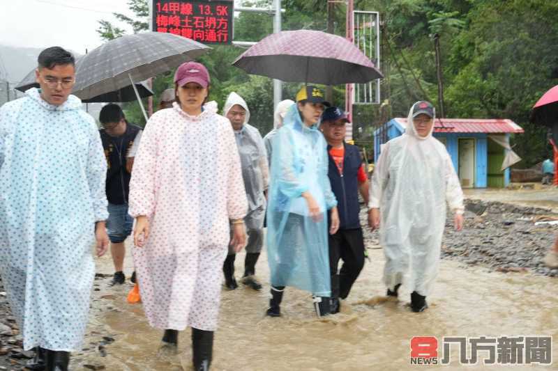 卡努颱風造成南投多處災損 許淑華縣長感謝蔡英文總統視察 並請求中央優惠補助