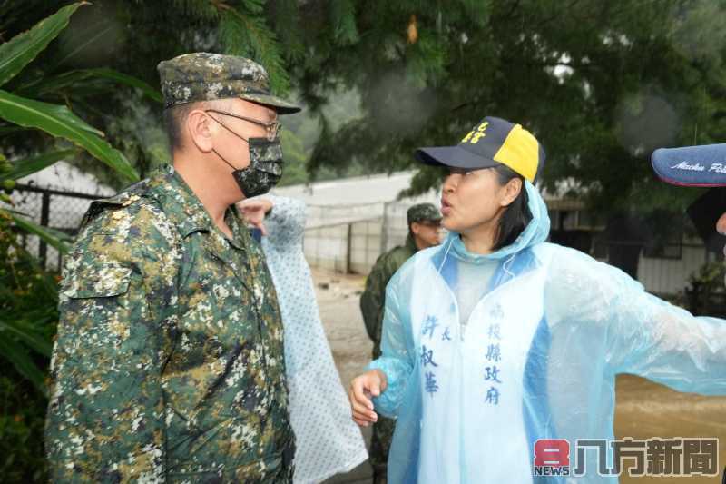 卡努颱風造成南投多處災損 許淑華縣長感謝蔡英文總統視察 並請求中央優惠補助