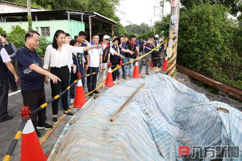 許淑華視察廣福村鄉林橋災後重建 強調安全與效率並重