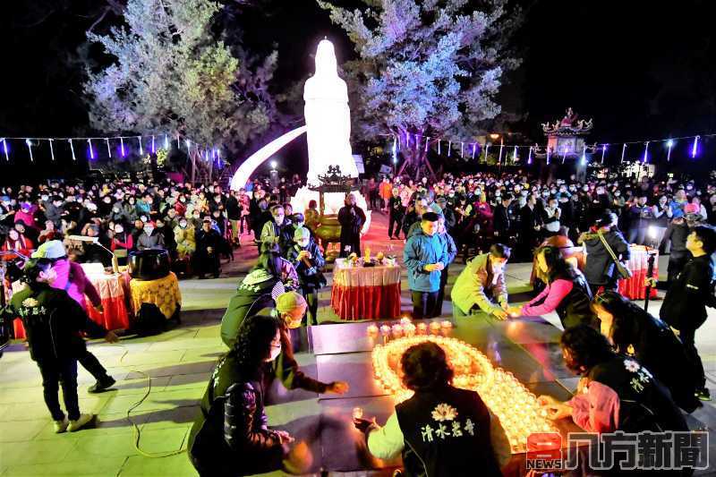彰化清水岩寺社區歲末點燈祈福 迎春納福保平安千份蛇年錢母結緣